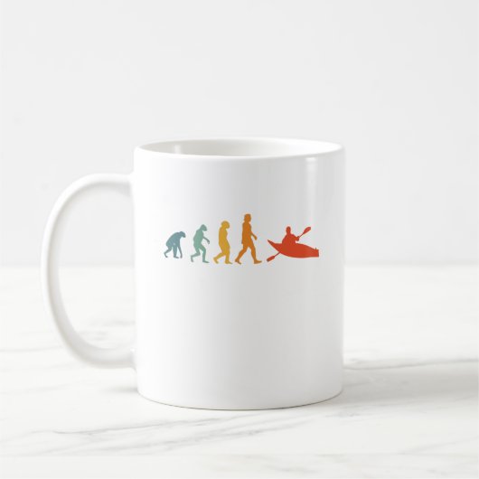 Kayak Evolution Retro Kayaker Paddling Sport Kaffeetasse (Links)