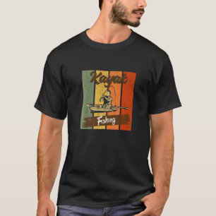 Kayak Fischen Addict Retro Vintager See Angeln Ka T-Shirt