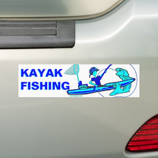 Kayak Fischerei in der Blues Autoaufkleber (Auf Auto)