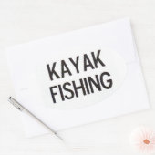 Kayak Fishing Euro Decal Ovaler Aufkleber (Umschlag)