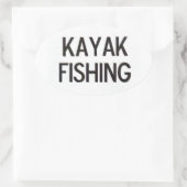 Kayak Fishing Euro Decal Ovaler Aufkleber (Tasche)