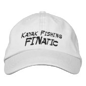 Kayak Fishing Fanatic Bestickte Kappe (Vorderseite)