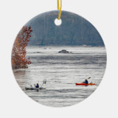 Kayak Fishing Keramik Ornament (Vorne)