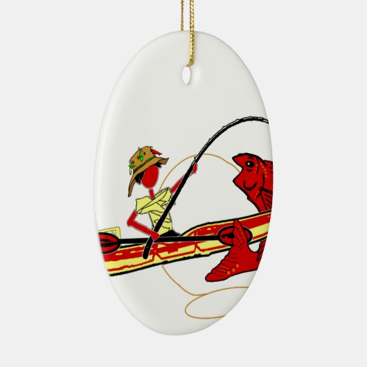 Kayak Fishing Keramikornament (Rechts)