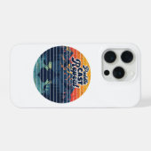 Kayak Fishing Paddle Retro Sunset iPhone Hülle (Rückseite (Horizontal))