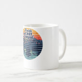 Kayak Fishing Paddle Retro Sunset Kaffeetasse (VorderseiteRechts)