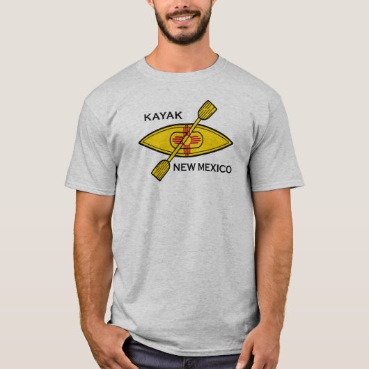 Kayak Flag New Mexico T-Shirt (Vorderseite)