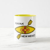 Kayak Flag New Mexico Zweifarbige Tasse (Mittel)