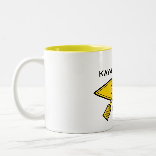 Kayak Flag New Mexico Zweifarbige Tasse (Links)