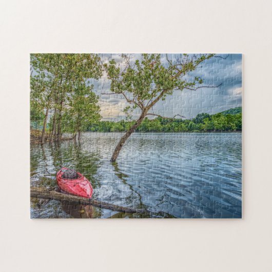Kayak Floating on Table Rock Lake Jigsaw Puzzle (Horizontal)
