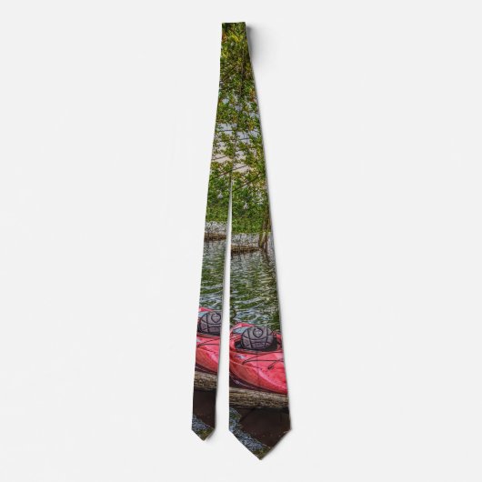 Kayak Floating on Table Rock Lake Neck Tie Krawatte (Rückseite)