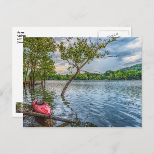 Kayak Floating on Table Rock Lake Postcard Postkarte (Vorne/Hinten)