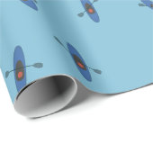 Kayak Gathering Blaues Geschenkpapier (Rolleneckpunkt)