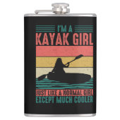 Kayak Girl aber Cooler Flachmann (Vorderseite)