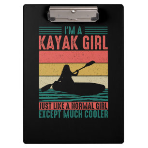 Kayak Girl aber Cooler Klemmbrett