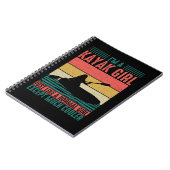 Kayak Girl aber Cooler Notizblock (Linke Seite)