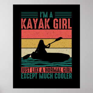 Kayak Girl aber Cooler Poster