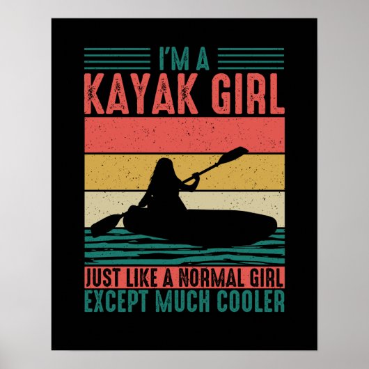 Kayak Girl aber Cooler Poster (Vorne)