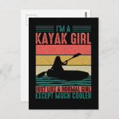 Kayak Girl aber Cooler Postkarte (Vorne/Hinten)