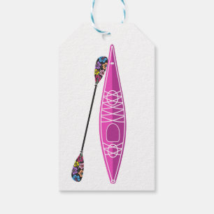 Kayak Girl Gift Tag Geschenkanhänger