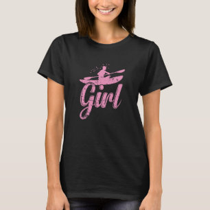 Kayak Girl Wasser Paddelboot Kanu fahren T-Shirt