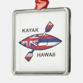 Kayak Hawaii Flag Ornament Aus Metall (Links)