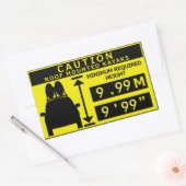 Kayak-Höhenwarnaufkleber Rechteckiger Aufkleber (Umschlag)