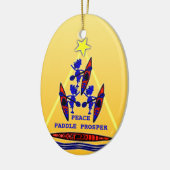 Kayak Holiday Paddle ~ Peace Paddle Prosper Cerami Keramik Ornament (Links)