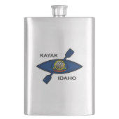 Kayak Idaho Flag Flachmann (Vorderseite)