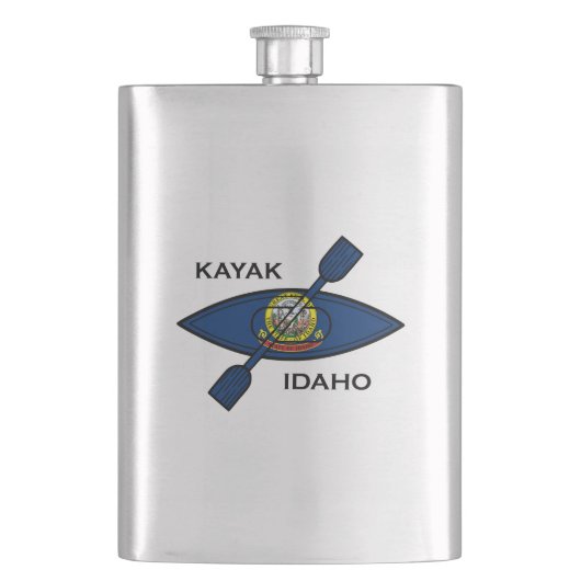 Kayak Idaho Flag Flachmann (Vorderseite)