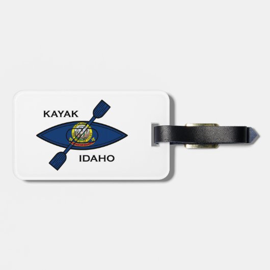 Kayak Idaho Flag Gepäckanhänger (Rückseite horizontal)
