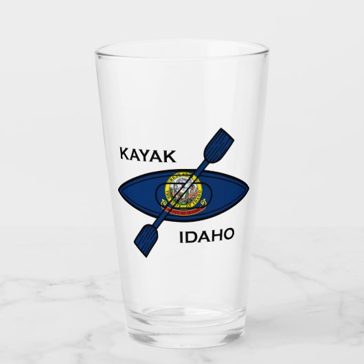Kayak Idaho Flag Glas (Vorderseite)