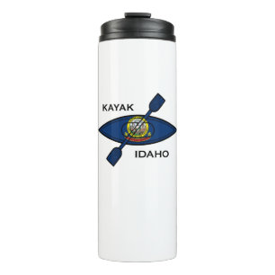 Kayak Idaho Flag Thermosbecher