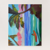Kayak im Ocean Beach Art Puzzle (Vertikal)