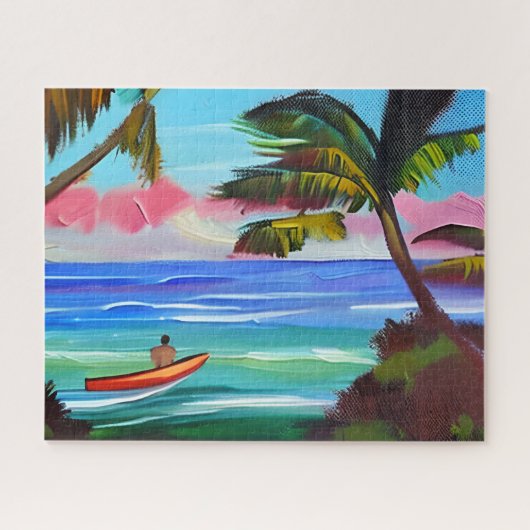Kayak im Ocean Beach Art Puzzle (Horizontal)