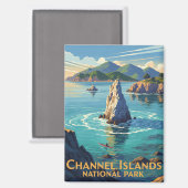 Kayak in Channel Islands National Park Magnet (Vorderseite/Rückseite)