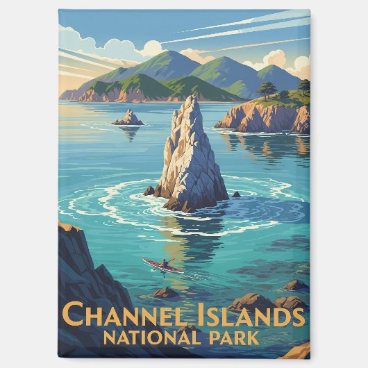 Kayak in Channel Islands National Park Magnet (Vorderseite)