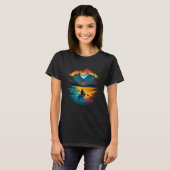 Kayak Kayaker Kayaking on the Canoe Lake Mountains T-Shirt (Vorne ganz)