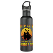 Kayak Kayaking Canoe Paddle Behielt Calm Funny Ges Edelstahlflasche (Vorderseite)