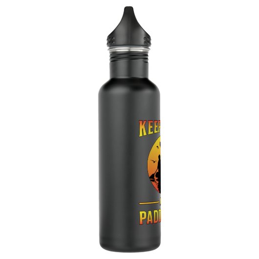 Kayak Kayaking Canoe Paddle Behielt Calm Funny Ges Edelstahlflasche (Links)
