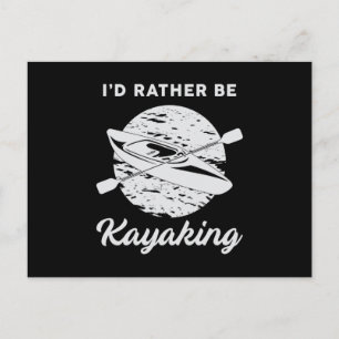 Kayak Kayaking Canoeing Kanu Paddle Funny Geschenk Postkarte