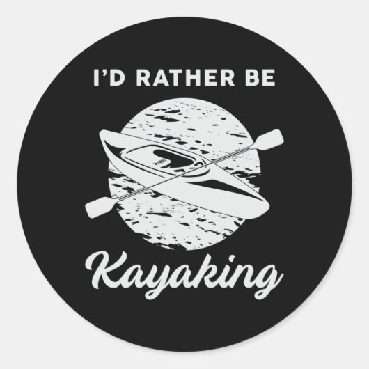 Kayak Kayaking Canoeing Kanu Paddle Funny Geschenk Runder Aufkleber (Vorderseite)