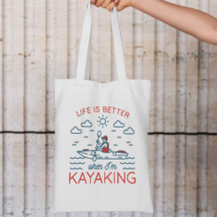 Kayak Liebe Zitat Tragetasche