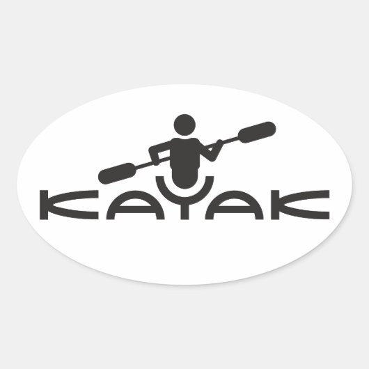 Kayak Logo-Sticker Ovaler Aufkleber (Vorderseite)