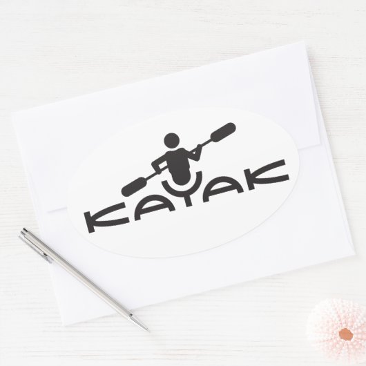 Kayak Logo-Sticker Ovaler Aufkleber (Umschlag)