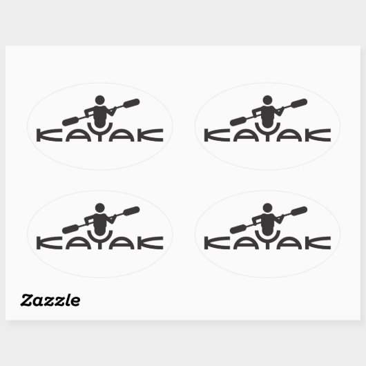 Kayak Logo-Sticker Ovaler Aufkleber (Blatt)