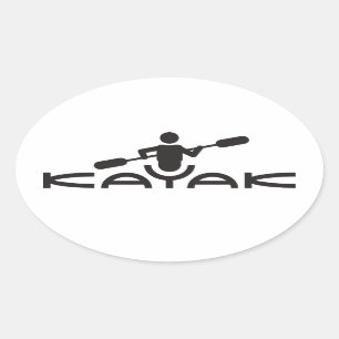 Kayak Logo-Sticker Ovaler Aufkleber