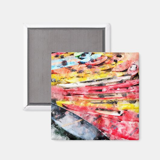 Kayak Magnet (Vorderseite/Rückseite)