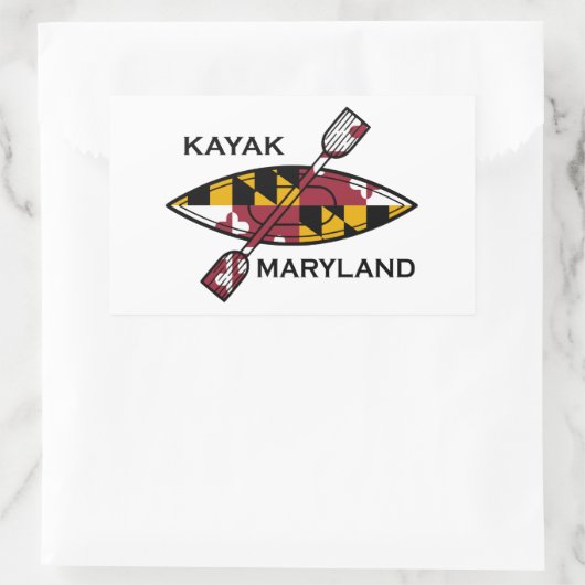 Kayak Maryland Rechteckiger Aufkleber (Tasche)