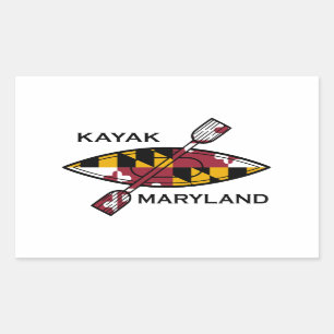 Kayak Maryland Rechteckiger Aufkleber